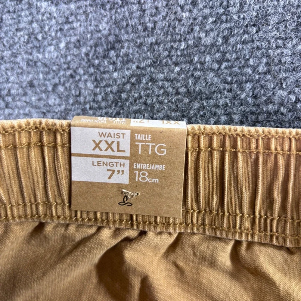 prAna Canyon Camp Short Mens XXL Earthbound Tan Corduroy NWT 7in Inseam Hiking